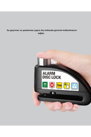 110 dB Alarmlı Disk Fren Kilidi Su Geçirmez Çelik Motosiklet Güvenlik Kilidi