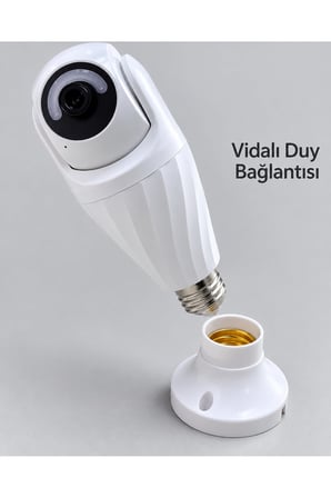 Lamba Duyuna Takılan WiFi Bağlantılı Gece Görüşlü IP Güvenlik Kamerası