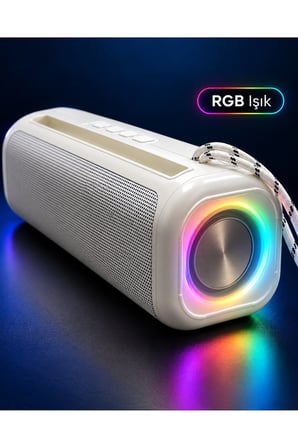 Güçlü Bas Sesli Kablosuz Bluetooth Hoparlör RGB Aydınlatmalı Stereo Müzik Sistemi