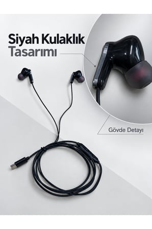 Müzik ve Sesli Görüşmeler İçin Type C Mikrofonlu Kulaklık