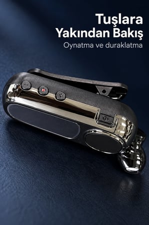 Ses Kontrol Tuşlu Yaka Klipsli Bluetooth Kulaklık