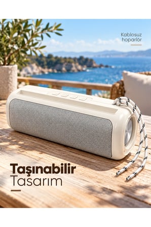 TWS Stereo Bağlantılı Bluetooth Hoparlör RGB Işık Efektli USB ve Hafıza Kartı Destekli