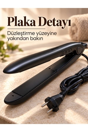 Seramik Plakalı 110–240 V LCD Ekranlı Saç Şekillendirici