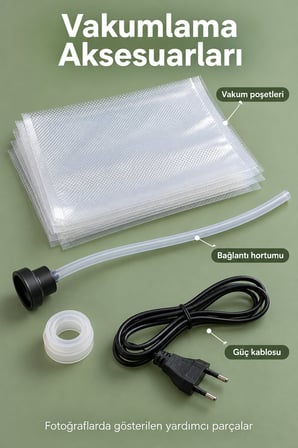 Vakum Paketleme Cihazı Ayrı Poşet Kapatma Düğmeli
