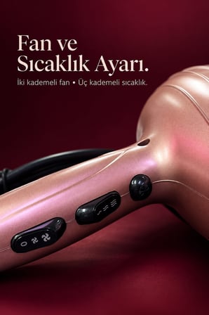 Üç Kademeli Sıcaklık Ayarlı Saç Kurutma Makinesi