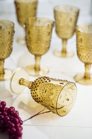 Akrilik Amber Tekli Kadeh & Su Meşrubat Kahve Yanı Bardağı 450 ml (Cam Değildir)