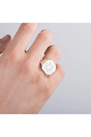 Sade Tasarım Mühr-ü Süleyman Yüzüğü