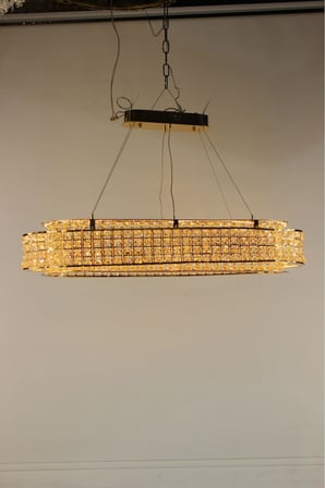 Kristal Taşlı  Masaüstü Led Avize 3 Renk Işıklı Modern Aydınlatma