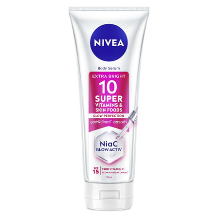 5 Adet NIVEA SPF15 Super10 Serum Etkili Aydınlatıcı ve Nemlendirici Vücut Losyonu 170 Ml