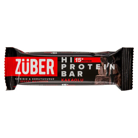 5 Adet Züber Şeker İlavesiz Kakaolu Hi-Protein Bar