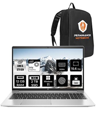 HP Probook 450 G9 i5 1235U 12GB 2TB SSD 15.6" FHD W11PRO 6S6Z1EA & PER4 ÇANTA