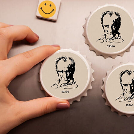 Atatürk Tasarımlı Açacak Magnet (1 Adet)