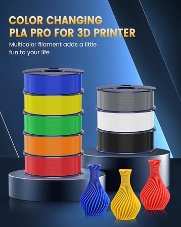 PLA+2.0 3 Boyutlu Yazıcı Filamenti, Yükseltme PLA+ 1,75 mm, Daha Sağlam ve Daha Güçlü, Düzgün Sargılı, Boyutsal Doğruluk +/- 0,02 mm, 1 KG Makara (2,2 lbs), Sarı