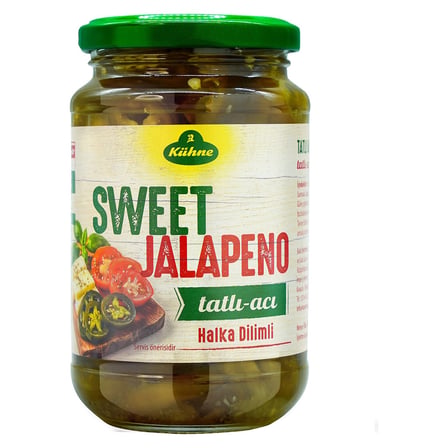4 Adet Kühne Tatlı Jalapeno Biber Turşusu 350 G