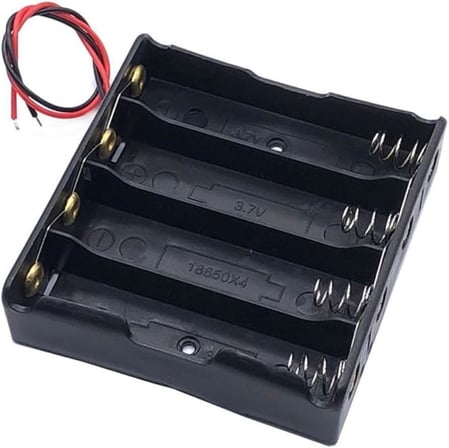 Alkatronik 18650 2 Tel 4lü Pil Kutusu Paralel 4 Adet 3.7v Paralel Lityum Lion Batarya Yuvası Mobil Güç Kaynağı