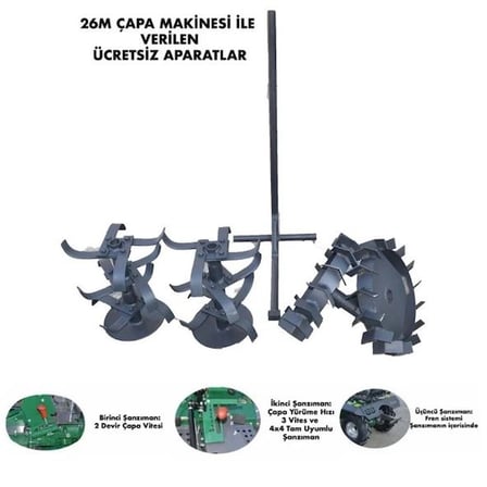 CP26M 4X4 Oturaklı Çapa Makinesi 18 HP DİZEL (2026 YENİ MODEL)