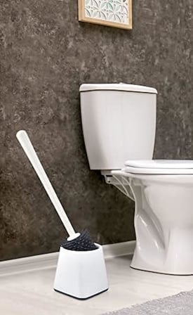 Silikon WC Tuvalet Banyo Fırçası Klozet Fırçası Beyaz Kare