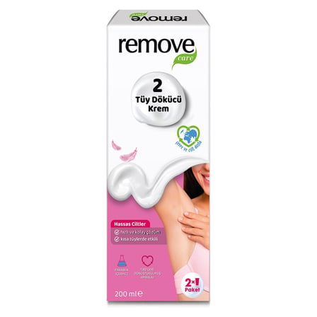 4 Adet Remove Care Tüy Dökücü Krem Hassas Ciltler 100Ml x 2