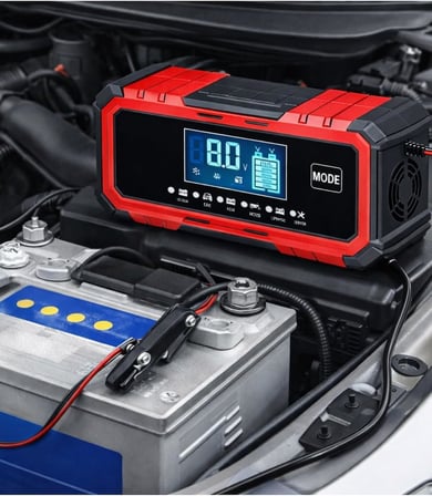 Auhma AOC22 Akü Şarj ve Onarım Cihazı - 12V 15A-24V 8A Otomatik Seçim Dijital Ekran