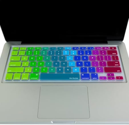 İngilizce Q Klavye Koruyucu Silikon Apple MacBook Air 13 & Pro 13/15 ile Uyumlu | US Amerikan Düz Enter | A1278 A1502 A1425 A1369 A1466 A1286 A1398 Pembe Yeşil