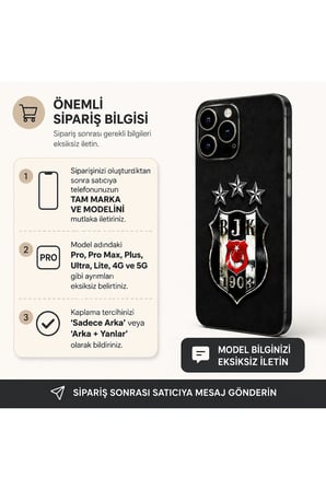 Siyah Beyaz 1903 — Tüm Telefonlara Uyumlu Kaplama | Sipariş Sonrası Marka ve Modelinizi İletiniz