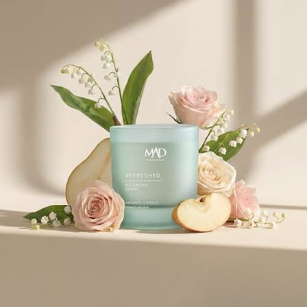 Mad Wellbeing Refreshed 200 gr Kokulu Mum – Mood Scentz Teknolojisi ile Ferahlatıcı Mum
