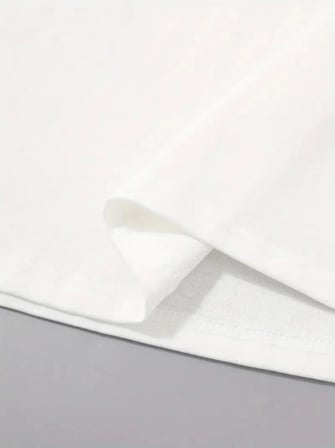 Modi Green Baskılı Oversize Bisiklet Yaka T-shirt - Beyaz