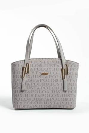 Gri Cuzdanli Orijinal Just Polo Yeni Sezon Buyuk Boy 5 Bolmeli El ve Omuz Cantasi 28*25 cm