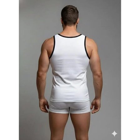 Modi Green Erkek Beyaz Tank Top Boxer Takım
