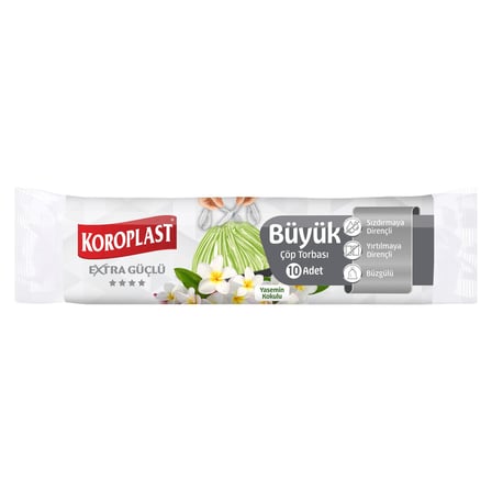 5 Adet Koroplast Büzgülü Çöp Torbası Yasemin Kokulu Büyük Boy 10’lu