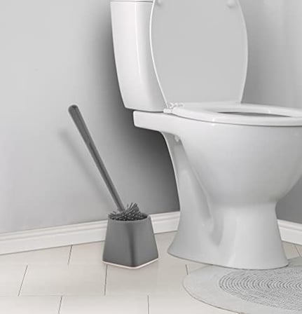 Ororitoli Silikon Klozet WC Tuvalet fırçası Gri Kare