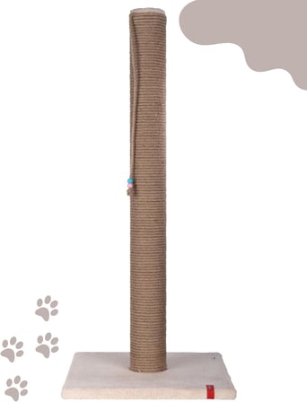 90cm Catnipli Kalın Borulu Dev Tırmalama Tahtası Antrasit