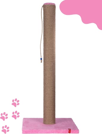 90cm Catnipli Kalın Borulu Dev Tırmalama Tahtası Antrasit