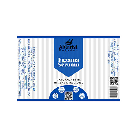 Aktarist Egzama Serumu Natural 50Ml