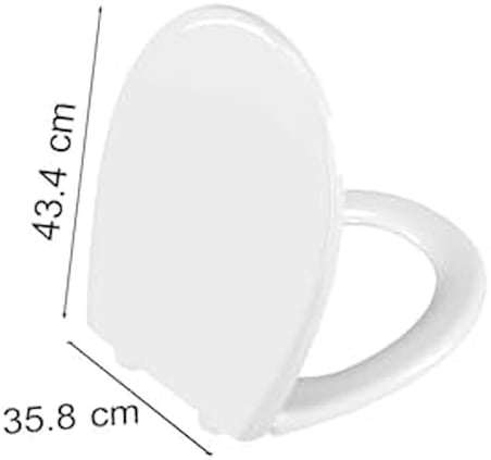 S20 Round 109-003-909 Universal Klozet Kapağı, Yavaş Kapanır, Kolay Çıkabilir, Beyaz