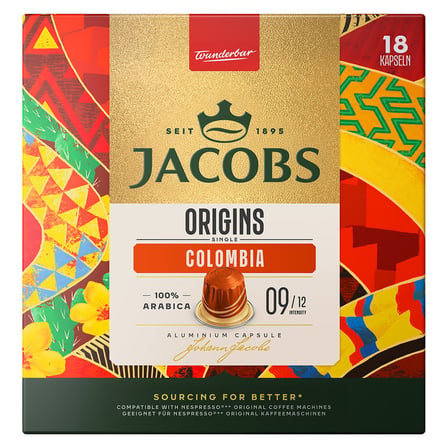 4 Adet Jacobs Origins Single Colombia Kapsül Kahve 18'li 93 G