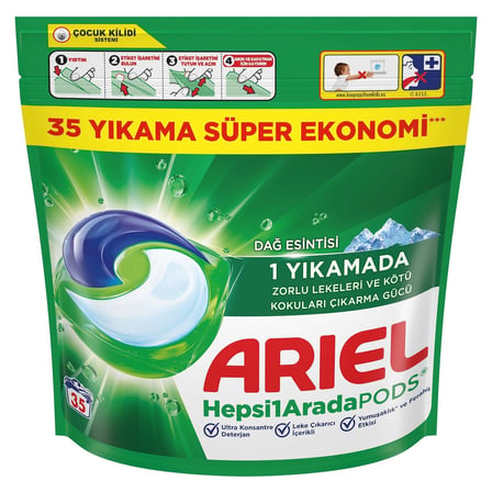 5 Adet Ariel PODS® Çamaşır Deterjanı Kapsülü 35'li 640.5 G