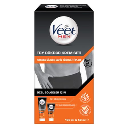 Veet Men Özel Bölgeler İçin Tüy Dökücü Krem Seti
