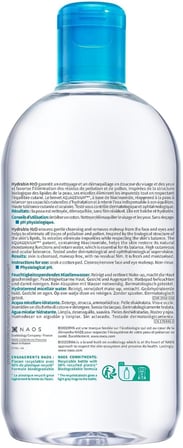 Hydrabio H2o Kuru Ciltler için Nemlendirici Micellar Makyaj Temizleme Suyu Yüz ve Göz Çevresi Kullanımına Uygun