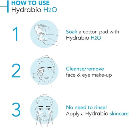Hydrabio H2o Kuru Ciltler için Nemlendirici Micellar Makyaj Temizleme Suyu Yüz ve Göz Çevresi Kullanımına Uygun