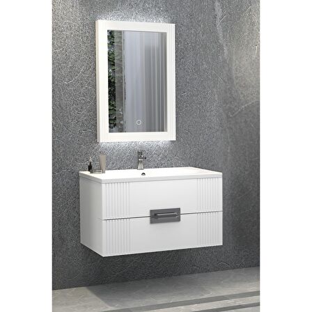 NUEVA 80 CM BEYAZ BANYO DOLABI - BOY DOLAP HARİÇ
