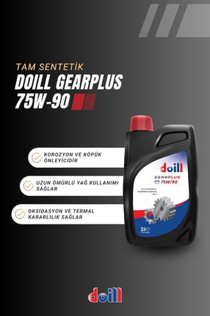 GEARMAX 75W-90 1 Litre Tam Sentetik GL-4 / GL-5 Manuel Şanzıman Yağı (Üretim Yılı: 2026)