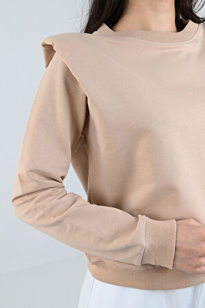 Kadın Omuz Vatka Detaylı Bluz 9247