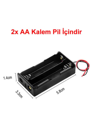 2'li Aa Kalem Pil Kutusu Yuvası 3v Kablolu Kalem Pil Tutucu