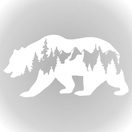 Sticker Usta Quart Ayı Off Road Bear Off Road Hayvan Doğa Oto Sticker Siyah 20 x 10 cm