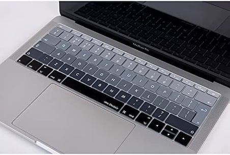 İngilizce Klavye Koruyucu MacBook A1534 A1708 Uyumlu UK Avrupa Ters L Enter Silikon Klavye Koruyucu English Keyboard Cover Siyah Gri