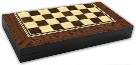 Star Tavla Platin Ceviz Büyük Boy 12 mm MDF Kasa, Parlak Selefon Kaplama, Çizilmeye Karşı Dirençli Coex Kaplama Mıknatıslı Kapama Şık ve Kaliteli Sağlam