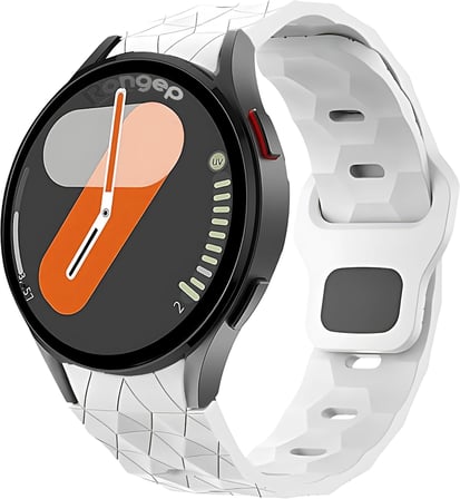 Sportif Football Pattern Loop 20mm Kordon Samsung ile Uyumlu Galaxy Watch 7/6/5/4 Serisi için Galaxy Watch 7 Kordon (40mm/44mm) Watch 6/4 Classic (47/43/42mm) Watch 5 Pro Uyumlu