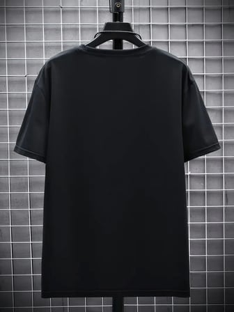 Modi Green Baskılı Oversize Bisiklet Yaka T-shirt - Siyah