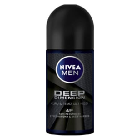 4 Adet Nivea Men Deep Dimension Roll-On Deodorant Erkek 50Ml